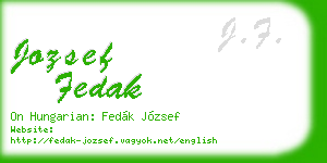 jozsef fedak business card