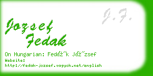 jozsef fedak business card